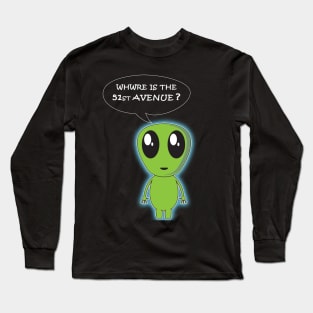 area 51 cute alien Long Sleeve T-Shirt